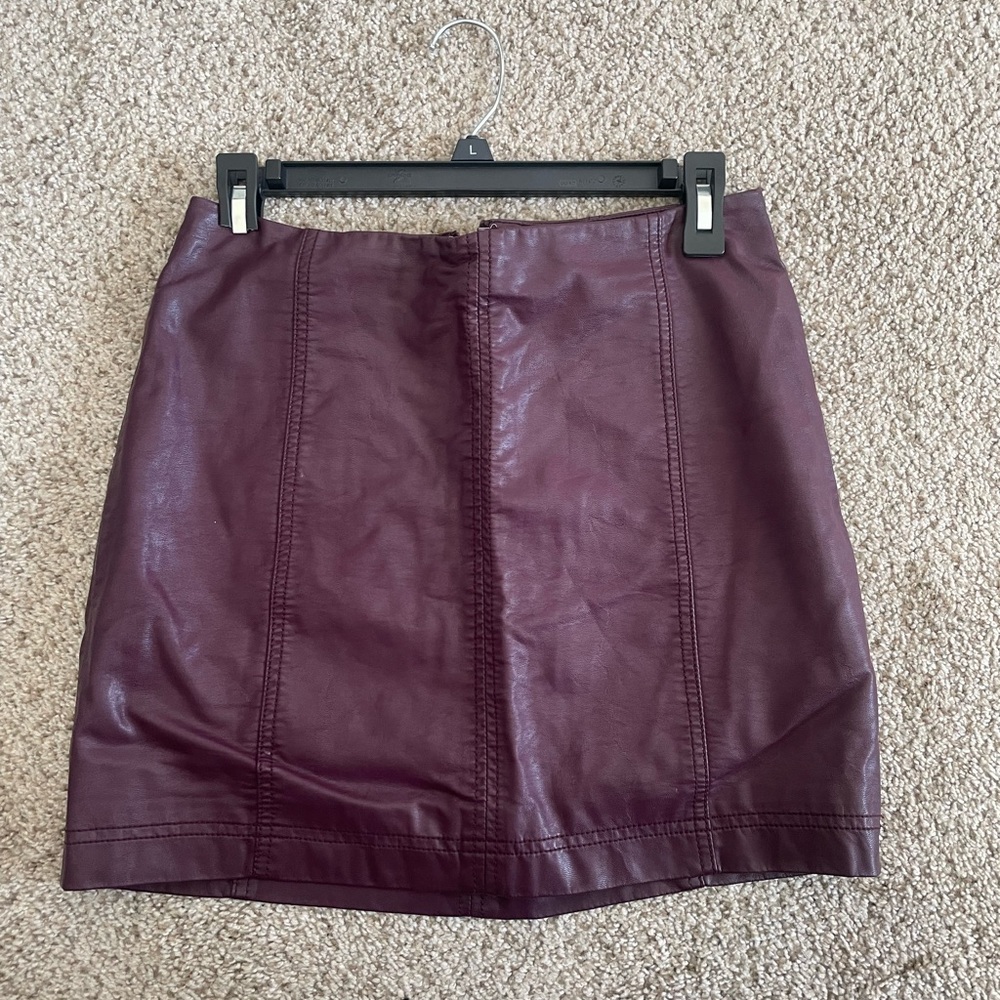 Free People Modern Femme Vegan Leather Skirt
